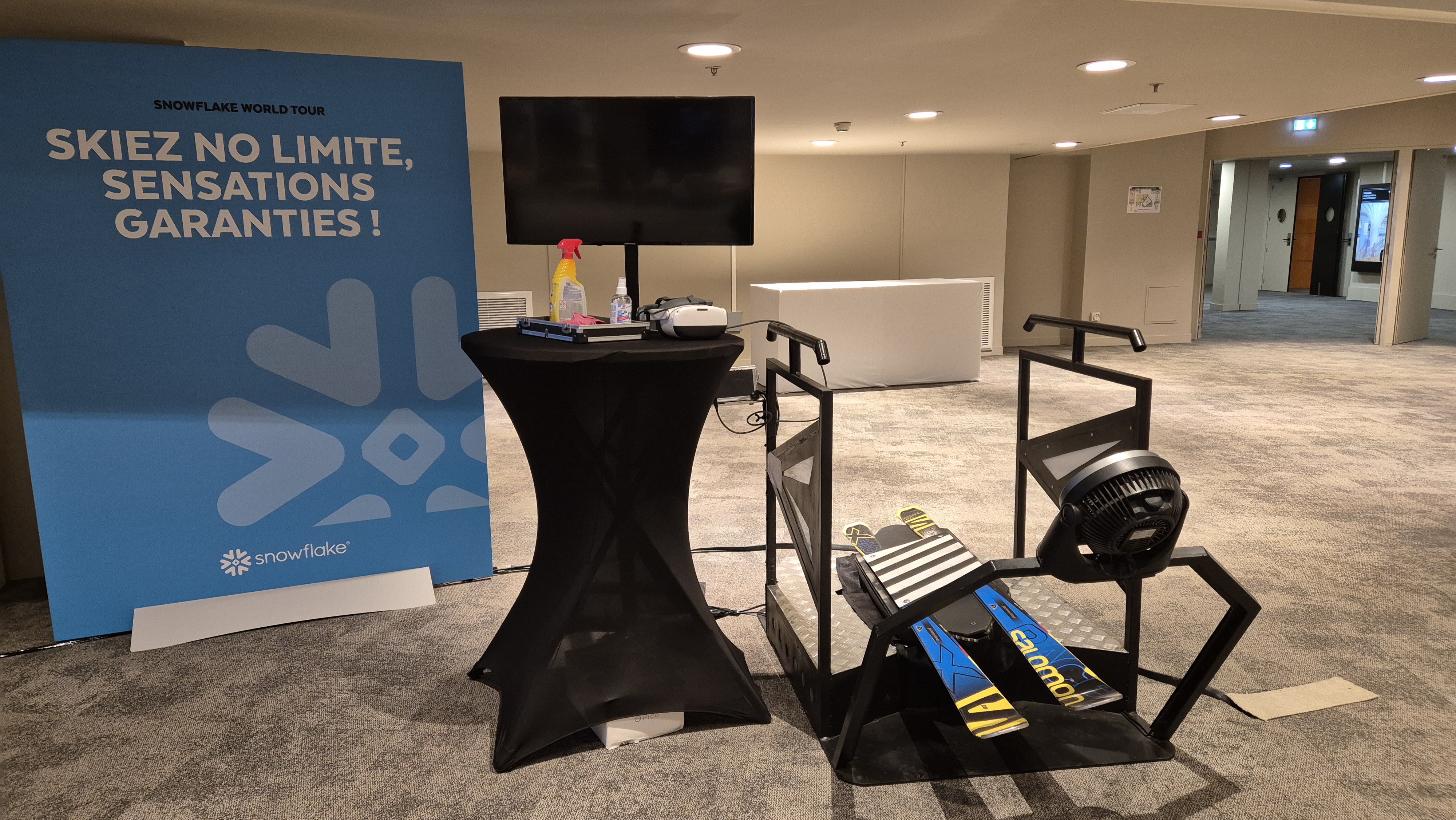 Simulateur de ski VR en animation lors d'un événement